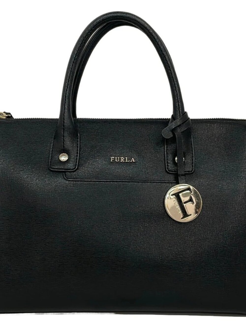 FURLA Black Leather Handbag